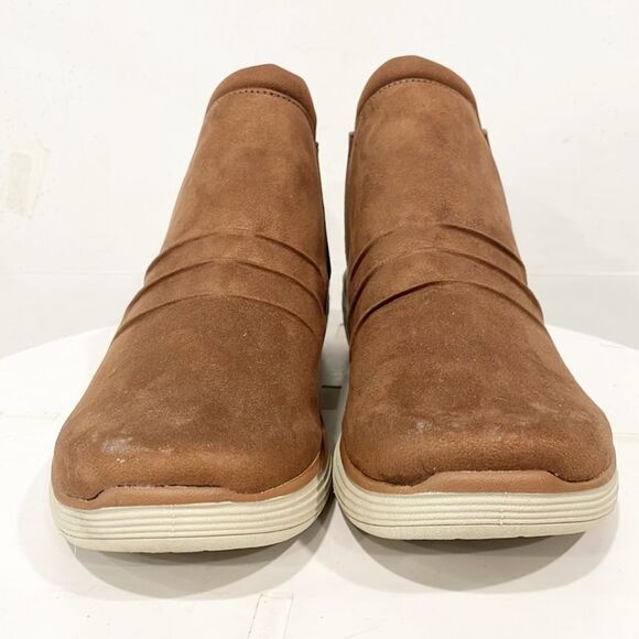 Ryka Women Water Repellent‎ Niah Wedge Ankle Boots Sz 9.5 M Brown Fabric Slip On - Picture 5 of 13
